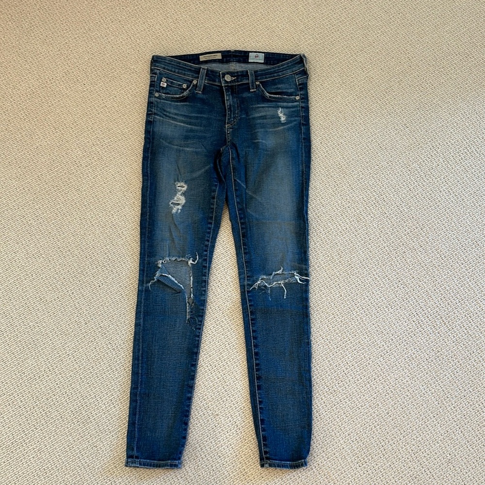 AG JEANS Adriano Goldschmied the legging ankle distressed